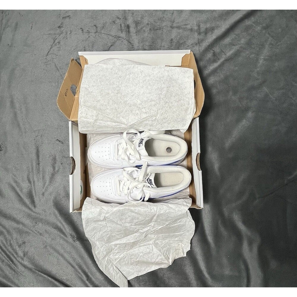 Nike Air Force 1 Low women’s White and Blue Sz 5.5 Y - Picture 7 of 12